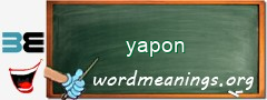 WordMeaning blackboard for yapon